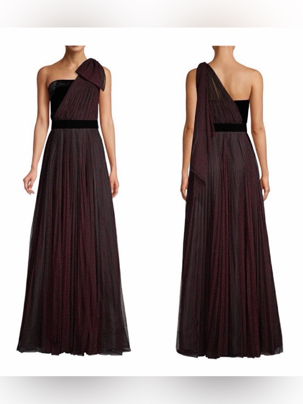 Shoshanna Jenise Polka dot one shoulder gown | 6 NWT